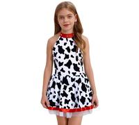 MSemis Vestido de Perro Dálmata para Niña Maillot con Tutu Ballet Bailarina Disfraz Animales de la Vaca Lola Disfraz Dálmati para Fiesta Actuación 5-16 Años Blanco Negro 15-16 años