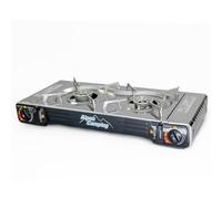 MSF1A - Hornillo de cartuchos (2 focos, incluye 4 x MSF1A, 227 g, mezcla de butano y isobutano)