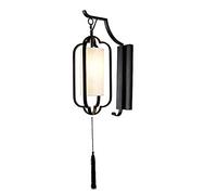 MSGIRVLZL Aplique de Pared Chino Retro Creativo para Dormitorio, Lámpara de Mesita de Noche, Salón de Té Interior de un Solo Pasillo, Hotel, Luz de Pared para Restaurante para el Hogar, Villa, Bar, Re