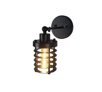 MSGIRVLZL Aplique de Pared, Lámpara de Pared, Estilo Industrial Americano Tipo Loft, Aplique de Pared de Hierro Forjado, Jaula de Hierro Pequeña Retro Simple, Lámpara de Pared para Cafetería, Bar, Mes