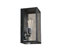 MSGIRVLZL Apliques de Pared Chinos de Hierro E27 de Cristal, Diseño Moderno Y Creativo, Ideales para Dormitorios, Lofts, Estudios Y Pasillos. Iluminación de Pared Negra.