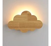 MSGIRVLZL Applique De Chevet En Bois, Appliques Murales En Rondins En Forme De Nuage Pour Chambre D'Enfant, Luminaires G9, Applique Murale D'Éclairage Décoratif De Chambre À Coucher, Appliques Murales