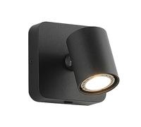 MSGIRVLZL Applique De Lecture De Chevet, Applique Murale Carrée En Métal Avec Fonction De Réglage De Rotation À 360 ° + 80 °, Luminaire Gu10, Appliques Murales Simples Et Modernes Pour Chambre À Couch