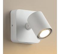 MSGIRVLZL Applique De Lecture De Chevet, Applique Murale Carrée En Métal Avec Fonction De Réglage De Rotation À 360 ° + 80 °, Luminaire Gu10, Appliques Murales Simples Et Modernes Pour Chambre À Couch