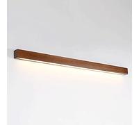 MSGIRVLZL Applique Murale À Longue Bande En Bois, Lampe De Chevet En Bois De Noyer, Lampe D'Ambiance Murale De Fond, Lampes De Lave-Mur Modernes À Led 3 Couleurs Pour Salle À Manger, Salon, Mur D'Esca