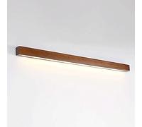 MSGIRVLZL Applique Murale À Longue Bande En Bois, Lampe De Chevet En Bois De Noyer, Lampe D'Ambiance Murale De Fond, Lampes De Lave-Mur Modernes À Led 3 Couleurs Pour Salle À Manger, Salon, Mur D'Esca