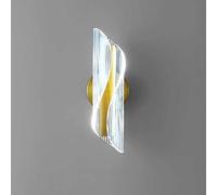 MSGIRVLZL Applique Murale Acrylique Courbée Avec Base En Fer Doré, Applique Murale Spirale Led 10W, Lampes Murales D'Éclairage De Chevet Modernes, Luminaires Muraux Minimalistes Nordiques Pour Couloir