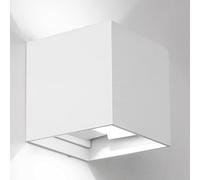 MSGIRVLZL Applique Murale Créative À Led 7W, Appliques Carrées En Fer Forgé, Luminaire Réglable, Applique Murale Décorative Minimaliste Moderne Pour Chevet, Allée, Salon, Villa/White-Warm Light