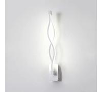 MSGIRVLZL Applique Murale Créative Ondulée En Aluminium En Métal Applique Murale 3 Motifs De Couleurs, Lampe De Chevet Led Moderne 17W, Lampes Simples Nordiques Pour Salle À Manger, Commode/Blanc