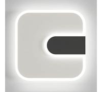 MSGIRVLZL Applique Murale De Chevet Carrée Blanche Pour Chambre À Coucher, Applique Murale En Métal Avec Abat-Jour En Acrylique, Luminaire De Fond De Couloir À Led Moderne De 10 W, Luminaires Muraux À