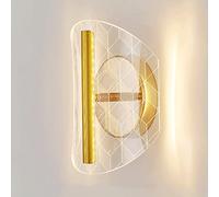 MSGIRVLZL Applique Murale Dorée Applique Murale De Chevet Acrylique 6W Luminaire Led, Créativité Design Géométrique Lumières Murales Décoratives Pour Salon Étude Couloir Villa/B-Three-Color Light