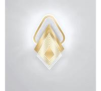 MSGIRVLZL Applique Murale En Cristal À Led 16W, Corps Léger En Diamant, Appliques En Métal Avec Finition Dorée, Appliques Murales Simples Et Créatives Pour Tête De Lit, Couloir, Salon/White Light
