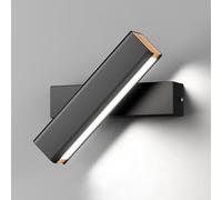 MSGIRVLZL Applique Murale En Métal Noir, Lampe De Lecture De Chevet Avec Fonction De Réglage De Rotation À 350 °, Appliques Murales Led Modernes De 7 W, Appliques Murales Ultra-Minces À Longue Bande P