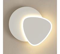 MSGIRVLZL Applique Murale En Métal Ultra Fine, Applique Géométrique Blanche, Applique Murale Led Moderne, Éclairage Décoratif Pour Chambre D'Enfant, Appliques Murales De Chevet, 10 W - 3 Modes Couleur