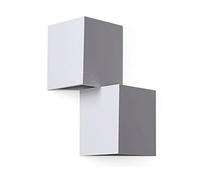 MSGIRVLZL Applique Murale Géométrique En Métal, Applique Murale De Chevet De Chambre À Coucher Blanche, Luminaire Mural Moderne À Led 10W, Lampes Murales Câblées Simples Pour Salon, Salle À Manger/War