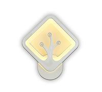 MSGIRVLZL Applique Murale Led 12W, Applique Murale En Métal Blanc Avec Abat-Jour En Acrylique, Appliques Murales De Chevet Carrées, Appliques Murales En Aluminium Minces, Luminaires Muraux Simples Mod