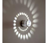 MSGIRVLZL Applique Murale Led Spirale 3W - Lumière Blanche, Aluminium Applique Plafonnier Allée Chambre Vestibule Foyer Café Corridor Lampe Led, Creative Intérieur Décoration Murale Éclairage Lumière/