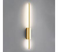 MSGIRVLZL Applique Murale Linéaire À Tube Long, Applique Murale En Laiton, Lampes De Chevet Ultra Fines, Lumières D'Ambiance Décoratives Pour Cage D'Escalier, Applique Murale Led Moderne - 3 Modes De