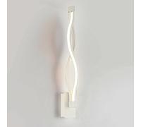 MSGIRVLZL Applique Murale Linéaire Torsadée, Applique Murale À Bande Mince En Métal Avec Abat-Jour En Silicone Blanc, Appliques Murales De Chevet Led 17W, Appliques Murales Longues En Spirale Pour Cha
