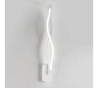 MSGIRVLZL Applique Murale Linéaire Torsadée, Applique Murale À Bande Mince En Métal Avec Abat-Jour En Silicone Blanc, Appliques Murales De Chevet Led 17W, Appliques Murales Longues En Spirale Pour Cha