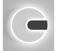 MSGIRVLZL Applique Murale Ronde En Métal Avec Abat-Jour En Acrylique, Applique Murale De Chevet De Chambre À Coucher Blanche, Lumière D'Ambiance Murale De Fond De Salon Led Moderne 10W, Appliques Mura