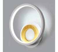 MSGIRVLZL Appliques Murales À Anneau Led 14W, Corps De Lampe En Aluminium + Abat-Jour Acrylique, Appliques De Chevet Minimalistes Nordiques Pour Chambre D'Enfant, Couloir, Cage D'Escalier/Warm Light