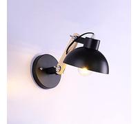 MSGIRVLZL Appliques Murales Suspendues Nordiques, Applique Réglable En Bois Et Métal - Appliques Murales Allée Lumières Couloir Lampe Chambre Chevet Liseuse, Prise E27/Black a