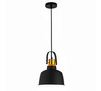MSGIRVLZL E27 Lampe D'Éclairage Creative Kitchen Island Décoration Pendentif Plafonnier Simple Aluminium Art Abat-Jour Design Pendentif Lumière, Hauteur Réglable Suspension Fil Lumières/Noir