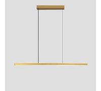 MSGIRVLZL Éclairage Suspendu Linéaire En Laiton Avec Lampe À Suspension Longue En Acrylique, Lumière Pendante Moderne De Bande De Restaurant De Led, Lumières De Baisse Minimalistes Modernes Pour L'Île