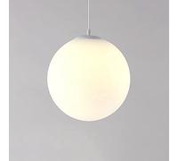 MSGIRVLZL Forme Sphérique Suspension Abat-Jour Blanc Laiteux, Lampe À Suspension Globe En Verre, E27 Bouche À Vis Raccord Moderne Simplicité Droplights Pour Chambre, Couloir, Bar, Cuisine/White Light