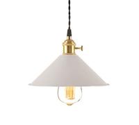 MSGIRVLZL Industriel Moderne Classique Pendentif Lumière Abat-Jour Vintage Plafonnier Pour Loft Café Bar Restaurant Salon Cuisine Décoratif Suspendu Éclairage E27 Base/Blanc