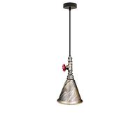 MSGIRVLZL Lámpara Colgante de Araña Estilo Steamvintage Industrial Ajustable con Tubo Deua, Bombilla Edison E27, para Restaurante, Cocina O Casa de Campo, con Válvula Roja de Montaje./Óxido Dorado