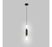MSGIRVLZL Lámpara Colgante Lineal Led de Estilo Moderno de Mediados de Siglo, Lámpara de Techo Larga para Cocina, Bar, Cilindro, Estilo Industrial Rústico, Vintage, Mini Araña Única para Comedor, Dorm