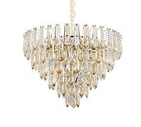 MSGIRVLZL Lámpara de Araña Moderna Y Magnífica E14 de Cristal K9, Sencilla Y Elegante, Ideal para Vestíbulos de Hoteles Y Villas. Lámpara Colgante de Metal de Hierro Ajustable. Accesorios de Montaje c