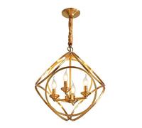 MSGIRVLZL Lámpara de Araña Nórdica Moderna Y Sencilla de 4 Luces E14, Lámpara Colgante Dere para Escalera, Bar, Pasillo, Cafetería, Luz de Techo, Dormitorio, Restaurante, Sala de Estar, Montaje en Lám