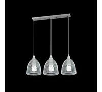 MSGIRVLZL Lámpara de Araña Tipo Loft de 3 Luces, Estilo Industrial Americano, Pantalla Edison de Hierro Forjado, Lámpara Colgante de 3 Luces, Lámpara de Araña Vintage para Bar, Cafetería, Restaurante,