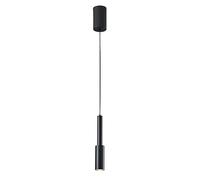MSGIRVLZL Lampe À Suspension De Comptoir De Mini-Bar, Lampes Suspendues De Chevet À Led Modernes, Lampe À Suspension À Tube Long En Aluminium Avec Abat-Jour À Lentille Optique, Lustres À Flûte Noire P