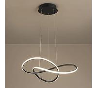 MSGIRVLZL Lampe À Suspension Torsadée Créative, Lampe À Suspension Led Moderne De 56 W, Lampes Suspendues En Métal En Aluminium Simples Avec Contrôleur De Gradation, Luminaire Décoratif De Salle À Man