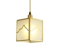 MSGIRVLZL Lampe À Suspension Traditionnelle Creative Square Design Pendentif Plafonnier À Tête Unique Décoration En Laiton Lumières Suspendues Pour Restaurant Salon Magasin De Vêtements Café