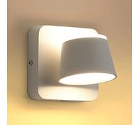 MSGIRVLZL Lampe De Lecture De Chevet Applique Murale Créative En Aluminium En Métal 360 ° Rotation Réglable Applique Murale D'Éclairage Vers Le Haut Et Vers Le Bas, Appliques Murales Led Modernes 6W L