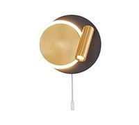 MSGIRVLZL Lampe De Lecture De Chevet, Applique Murale Ronde En Métal Avec Abat-Jour En Acrylique, Projecteur Réglable À 350 ° + 90 °, Luminaire Mural Moderne À Led, Appliques Murales Minimalistes Nord