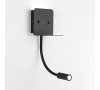MSGIRVLZL Lampe De Lecture De Chevet, Appliques Murales À Tuyau Réglable À 360 ° Avec Interrupteur, Appliques Murales En Métal Noir, Appliques Murales Led Modernes 3W Pour Salle D'Étude, Table D'Opéra