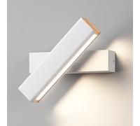 MSGIRVLZL Lampe De Lecture De Chevet Avec Fonction De Réglage De Rotation À 350 °, Applique Murale Led Moderne 7 W, Appliques Murales En Métal Ultra-Mince Avec Finition Blanche, Appliques Murales Simp