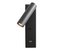 MSGIRVLZL Lampe De Lecture De Chevet Noire, Mini Applique Murale En Métal Avec Petit Projecteur Réglable, Appliques Murales Led Modernes 3W, Appliques Murales D'Éclairage Intérieur À Tête Unique Pour
