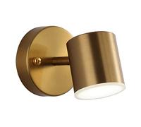 MSGIRVLZL Lampe De Lecture De Chevet Simple Pour Chambre À Coucher, Projecteur En Fer Forgé Finition Laiton Brossé, Appliques Murales Led 5W Avec Applique Murale À Bras Réglable À 360 °, Appliques Mur