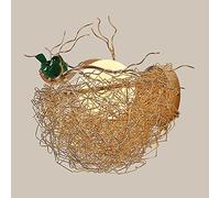MSGIRVLZL Lampe De Mur De Nid D'Oiseau De Personnalité Nordique, Lampe De Chevet Chaude De Chambre À Coucher De Led, Appliques Murales De Décoration D'Intérieur D'Art Tissées À La Main De Fil D'Alumin