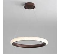 MSGIRVLZL Lampe Suspendue Annulaire De 19,7 Pouces, Lampe Suspendue Pour Salle À Manger, Lampes À Suspension Annulaires En Aluminium Avec Finition Marron, Lustre Led Moderne, Éclairage Décoratif De Ch