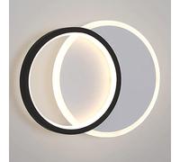 MSGIRVLZL Lampes Murales À Led 24 W, Éclairage Mural À Cercle Géométrique, Décor D'Éclairage Mural Moderne Pour Fond De Salon, Escalier, Chambre, Couloir, Hôtel [Classe Énergétique Tri-Color Ligh