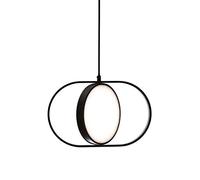 MSGIRVLZL Lampes Suspendues À Anneau Elliptique Moderne, Éclairage Suspendu Géométrique Créatif 12W Led - Lampe De Lecture De Chevet En Acrylique Pour Salon Salle À Manger-Blanc Chaud/B