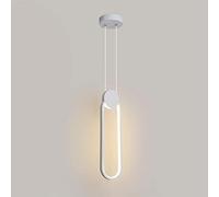 MSGIRVLZL Lampes Suspendues En Métal Avec Abat-Jour En Silicone, Lampe De Chevet Créative, Lampe À Led Moderne De 15 W Pour Îlot De Cuisine, Salle À Manger/Blanc/Warm Light